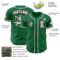 Custom Kelly Green Medium Pink-White Authentic Baseball Jersey