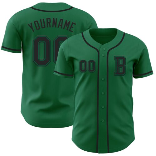 KellyGreen0712_7881e067-e52d-4487-87c6-a4bb17ae1ebc Custom Kelly Green Black Authentic Baseball Jersey