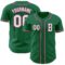 Custom Kelly Green White-Pink Authentic Baseball Jersey