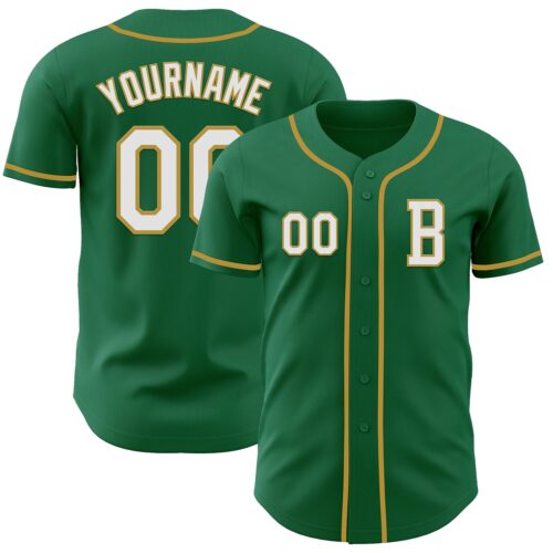 KellyGreen0721_47f083ea-2696-4756-a649-48ae6cd998bb Custom Kelly Green White-Old Gold Authentic Baseball Jersey