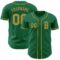 Custom Kelly Green Old Gold Authentic Baseball Jersey