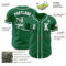 Custom Kelly Green White-Gray Authentic Baseball Jersey