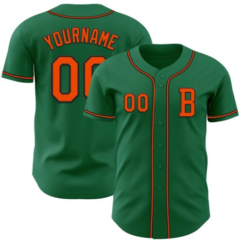 KellyGreen0734_9f4e05e9-2063-48c9-9d07-0416e4525ddc Custom Kelly Green Orange-Black Authentic Baseball Jersey