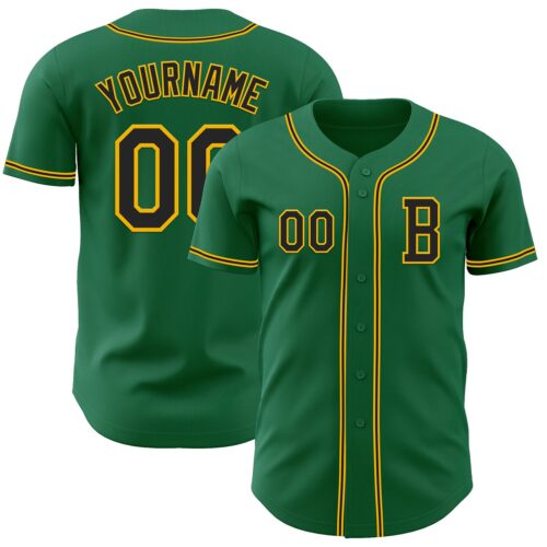 KellyGreen0735_5853455e-7a15-46ec-a503-93c18760ebdb Custom Kelly Green Black-Gold Authentic Baseball Jersey