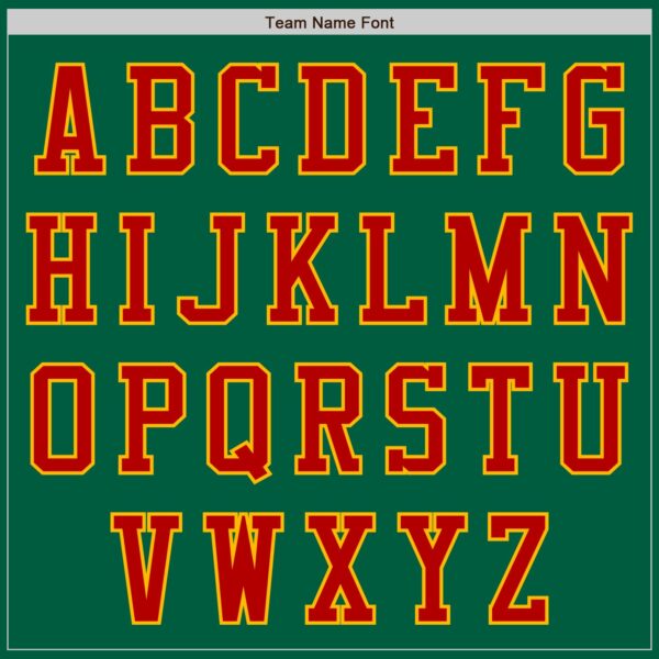 Custom Kelly Green Red-Gold Authentic Baseball Jersey