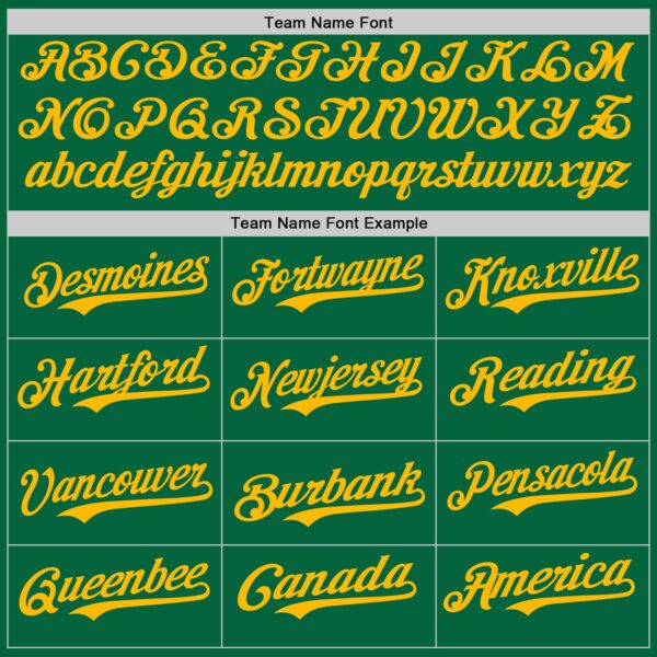 Custom Kelly Green Gold Authentic Baseball Jersey