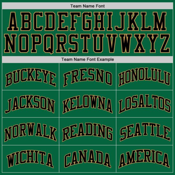 Custom Kelly Green White Pinstripe Old Gold-Black Authentic Baseball Jersey