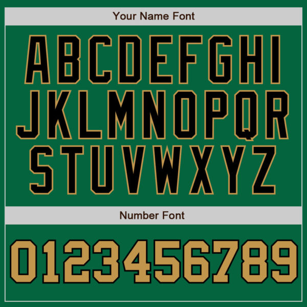 Custom Kelly Green White Pinstripe Old Gold-Black Authentic Baseball Jersey