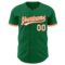 Custom Kelly Green White-Orange Authentic Baseball Jersey