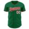 Custom Kelly Green Red-White Authentic Baseball Jersey