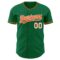 Custom Kelly Green Orange-White Authentic Baseball Jersey