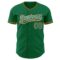 Custom Kelly Green White-Orange Authentic Baseball Jersey