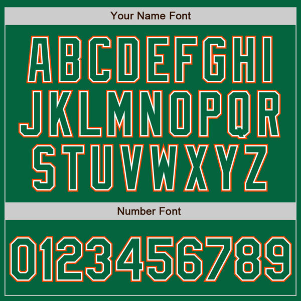 Custom Kelly Green White-Orange Authentic Baseball Jersey