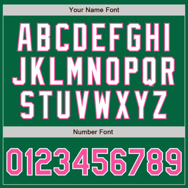 Custom Kelly Green Pink-White Authentic Baseball Jersey