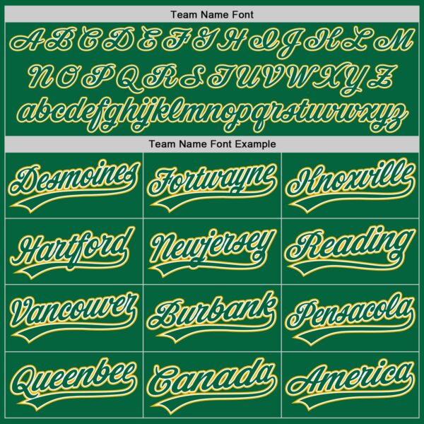 Custom Kelly Green White-Gold Authentic Baseball Jersey