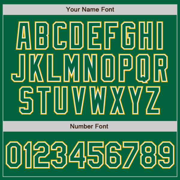 Custom Kelly Green White-Gold Authentic Baseball Jersey