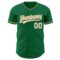 Custom Kelly Green White-Old Gold Authentic Baseball Jersey