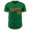 Custom Kelly Green Old Gold-Black Authentic Baseball Jersey