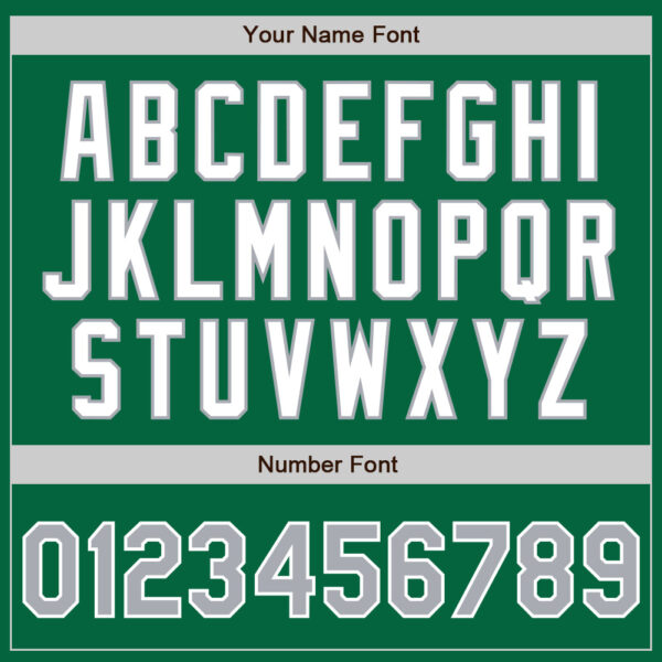 Custom Kelly Green Gray-White Authentic Baseball Jersey