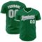 Custom Kelly Green Gray-White Authentic Baseball Jersey