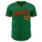 Custom Kelly Green Black-Orange Authentic Baseball Jersey