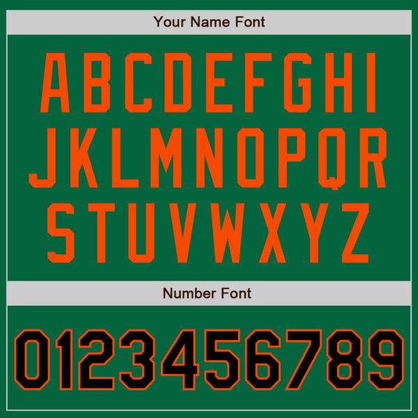 Custom Kelly Green Black-Orange Authentic Baseball Jersey