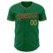 Custom Kelly Green Black-Old Gold Authentic Baseball Jersey