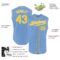 Custom Light Blue Gold-White Authentic Sleeveless Baseball Jersey