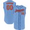 Custom Light Blue Orange-Royal Authentic Sleeveless Baseball Jersey