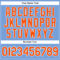 Custom Light Blue Orange-White Authentic Sleeveless Baseball Jersey