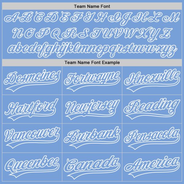 Custom Light Blue White Authentic Baseball Jersey