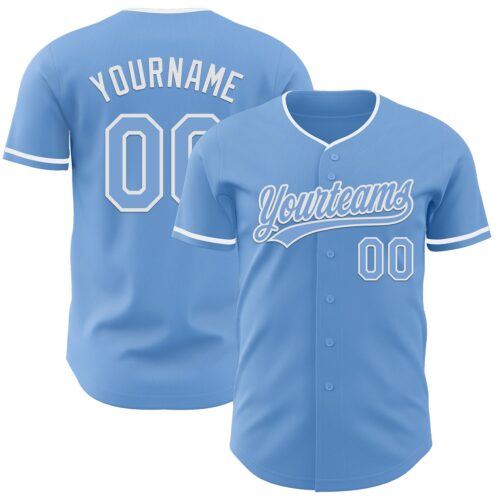 LightBlue0887_338dc428-0771-4a45-a5f0-5523c84a6990 Custom Light Blue White Authentic Baseball Jersey