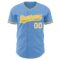 Custom Light Blue Yellow-White Authentic Baseball Jersey