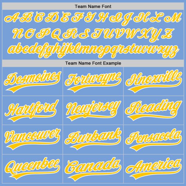 Custom Light Blue Yellow-White Authentic Baseball Jersey