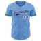 Custom Light Blue Royal-White Authentic Baseball Jersey