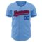 Custom Light Blue Red-Royal Authentic Baseball Jersey