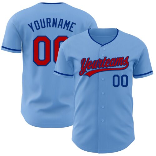 LightBlue0892_7507b017-52a8-4d2b-b4f6-f2f17f60de60 Custom Light Blue Red-Royal Authentic Baseball Jersey