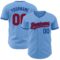 Custom Light Blue Red-Royal Authentic Baseball Jersey