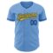 Custom Light Blue Yellow-Royal Authentic Baseball Jersey