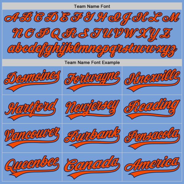 Custom Light Blue Orange-Navy Authentic Baseball Jersey