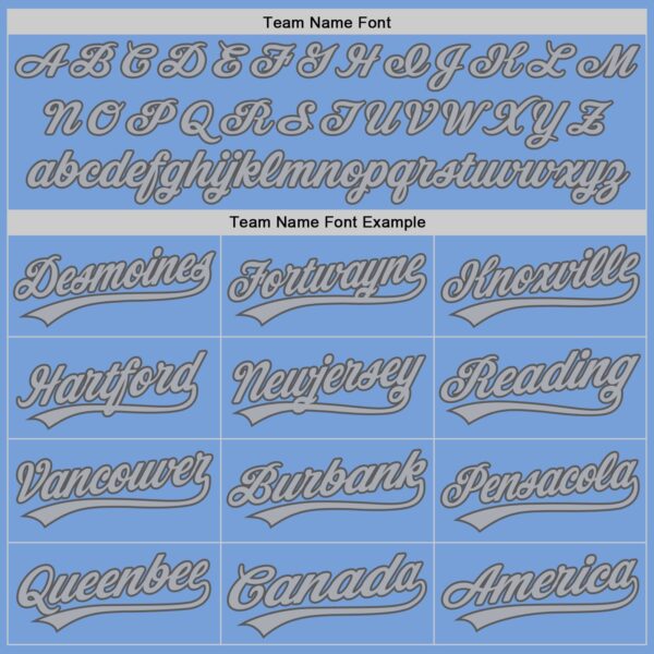 Custom Light Blue Gray-Steel Gray Authentic Baseball Jersey