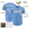 Custom Light Blue Gray-White Authentic Baseball Jersey
