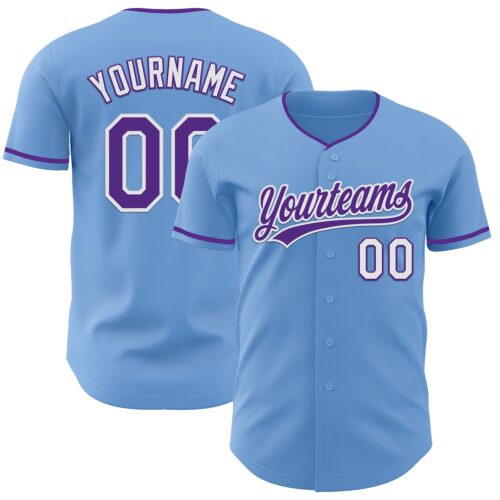 LightBlue0903_2cf39300-0e7b-48f3-bea8-ac965eeb88df Custom Light Blue Purple-White Authentic Baseball Jersey