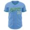 Custom Light Blue Kelly Green-White Authentic Baseball Jersey