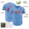 Custom Light Blue Crimson-White Authentic Baseball Jersey