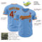 Custom Light Blue Crimson-Yellow Authentic Baseball Jersey