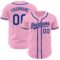 Custom Light Pink Royal Authentic Baseball Jersey