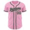 Custom Light Pink Green Authentic Baseball Jersey