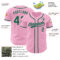 Custom Light Pink Kelly Green Authentic Baseball Jersey