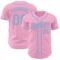 Custom Light Pink Light Blue Authentic Baseball Jersey